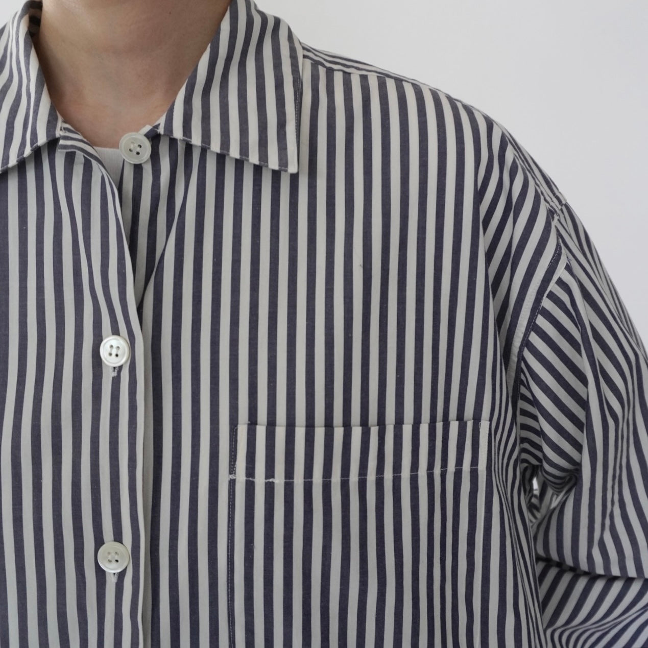 90s "GAP" Striped Long Cotton Shirt