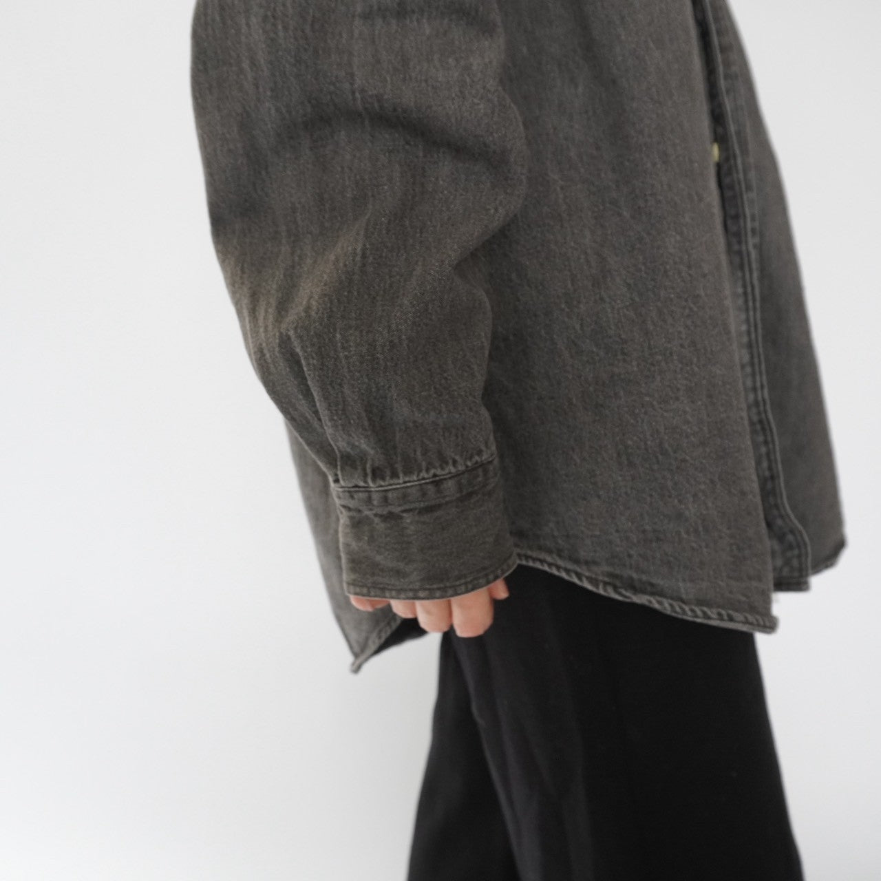 90s "J.CREW" Black Denim Shirt Made in USA