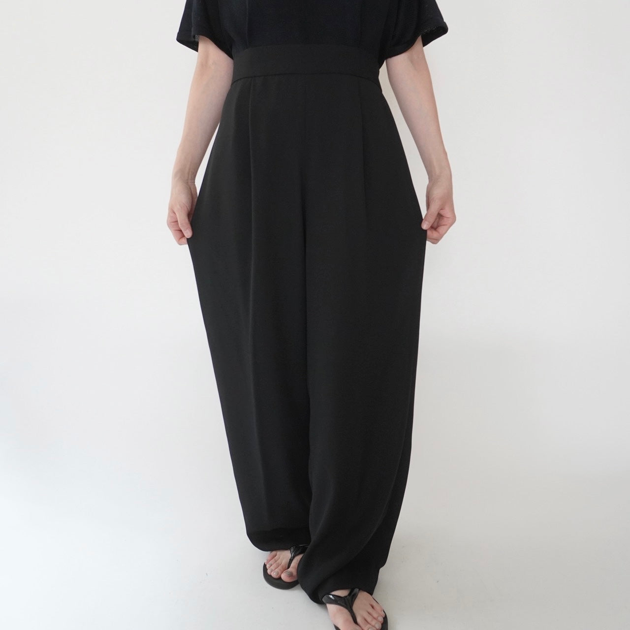 90s Black Wide Pants
