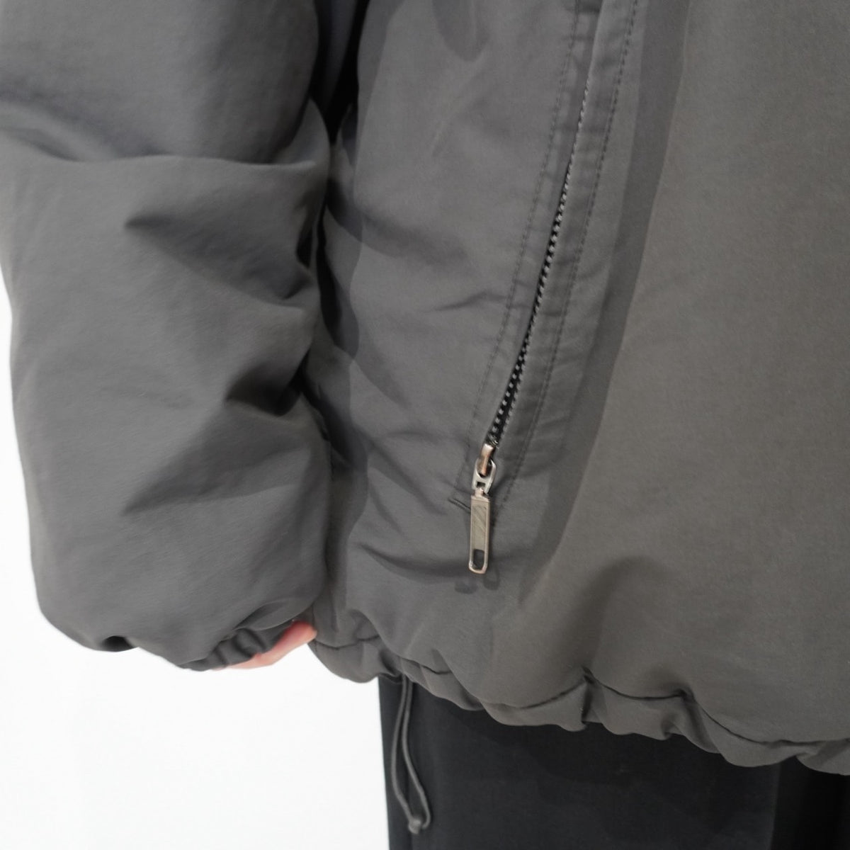 C.Gray Hooded Jacket