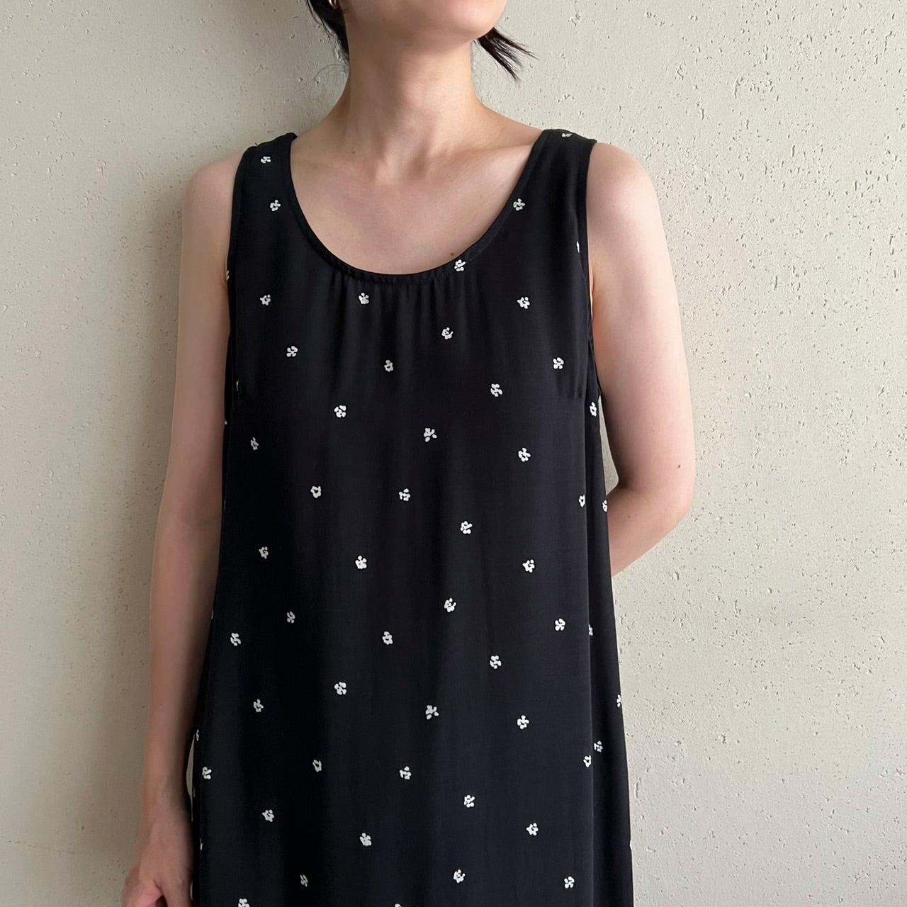 90s Rayon Printed Dress