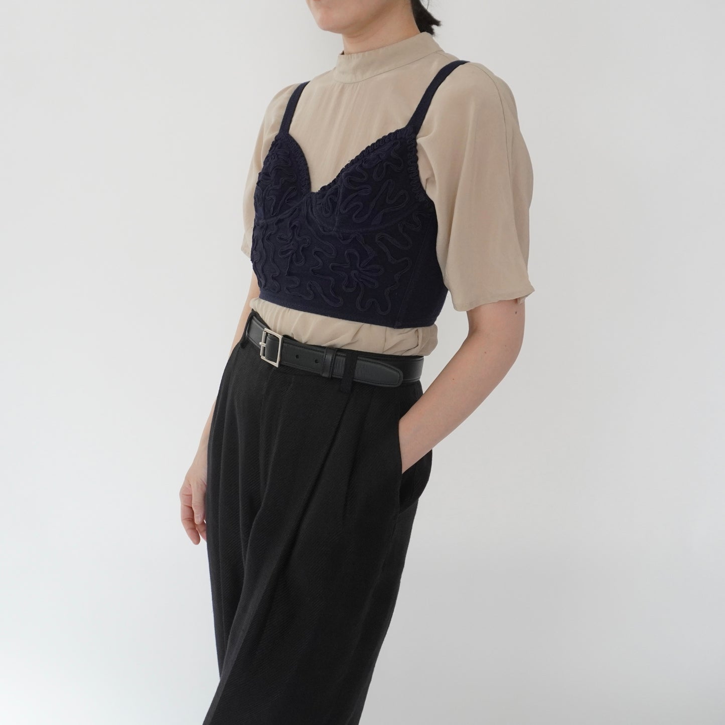 90s Embroidery Top Made in Italy