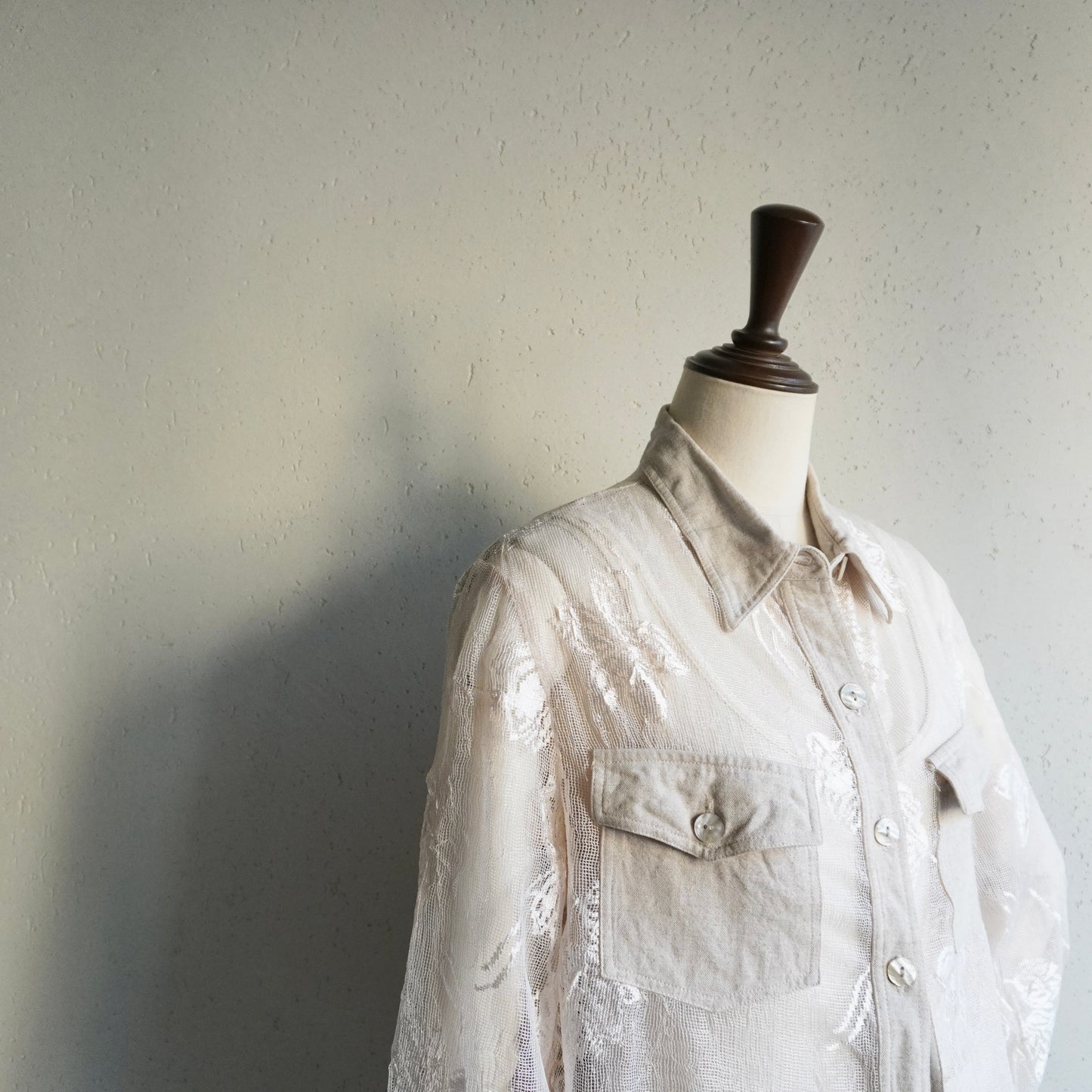 90s Lace Design Shirt Made in Canada