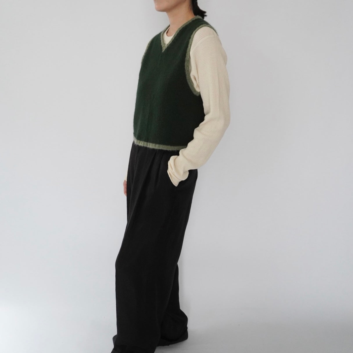 Green Knit Vest Made in Australia