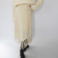 80s Ivory Fringe Skirt