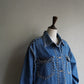 90s EURO Studs Design Denim Jacket,Shirt