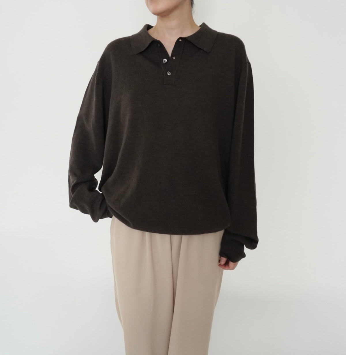 Brown Knit Top