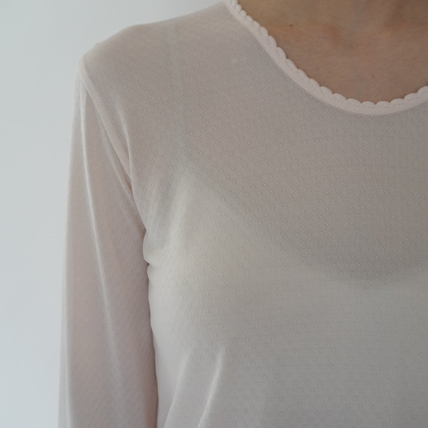 90s Light Pink Silk Top