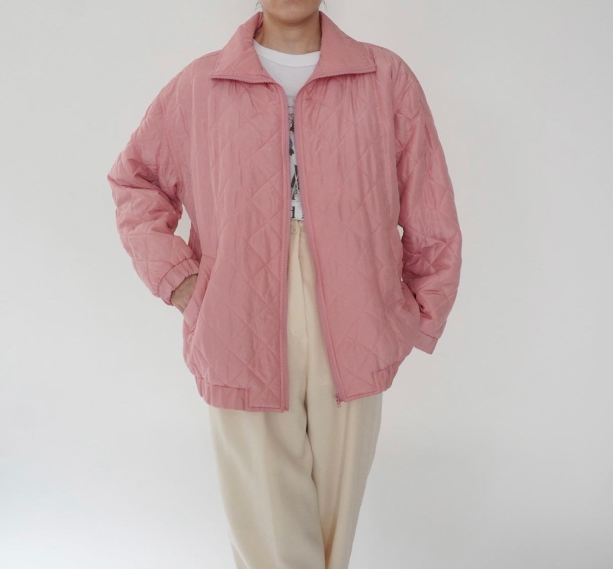 90s Silk Quilted Jacket
