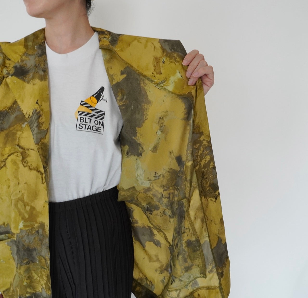 80s Silk Jacket,Blouse Made in Italy