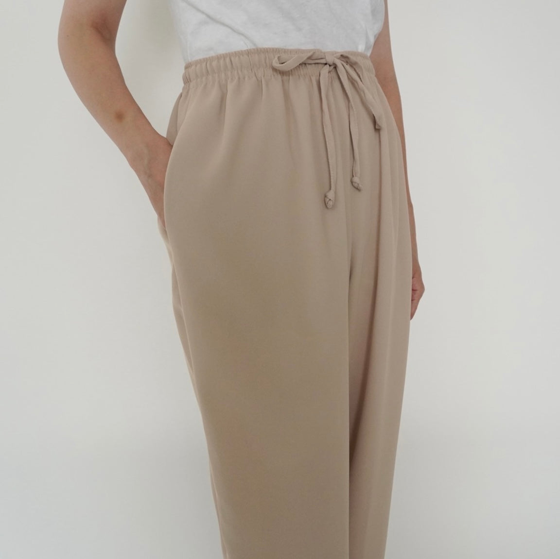 90s Beige Wide Pants