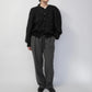 90s Black Design Knit Cardigan