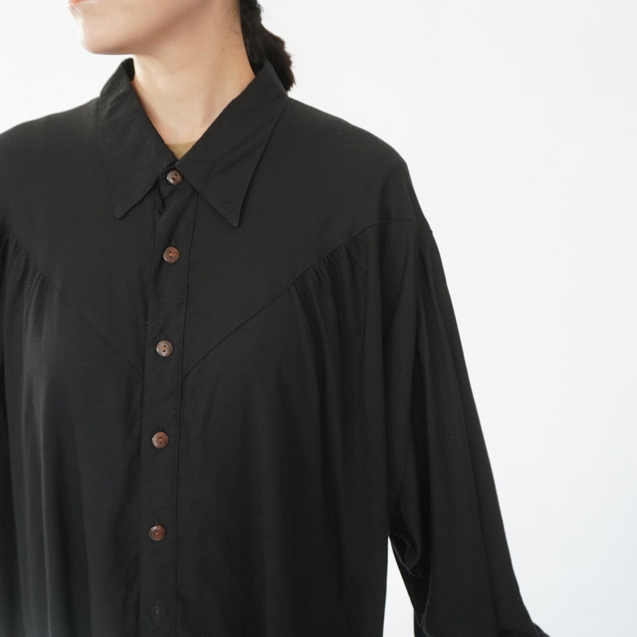 90s Black Oversized Shirt