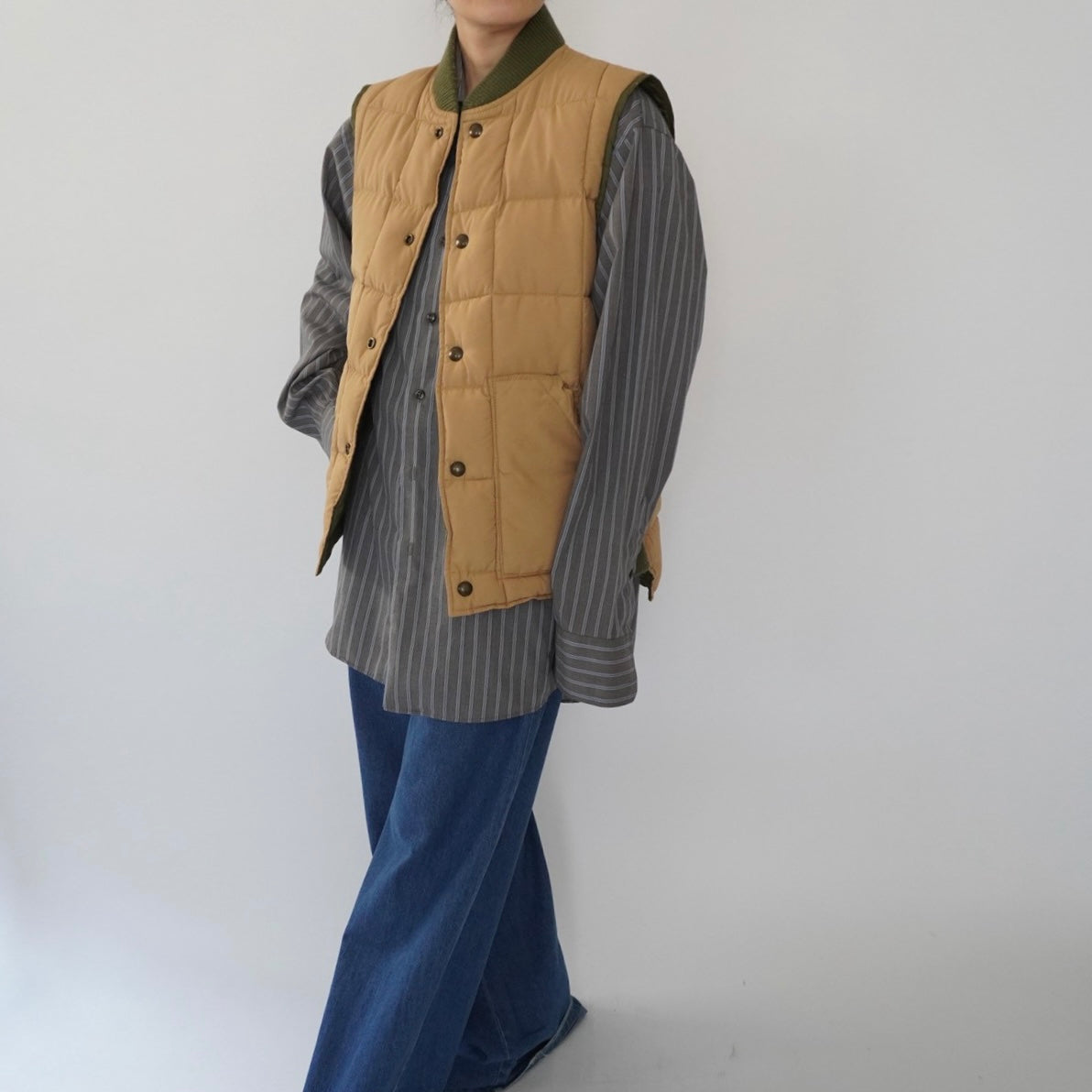 90s Quilted Reversible Vest