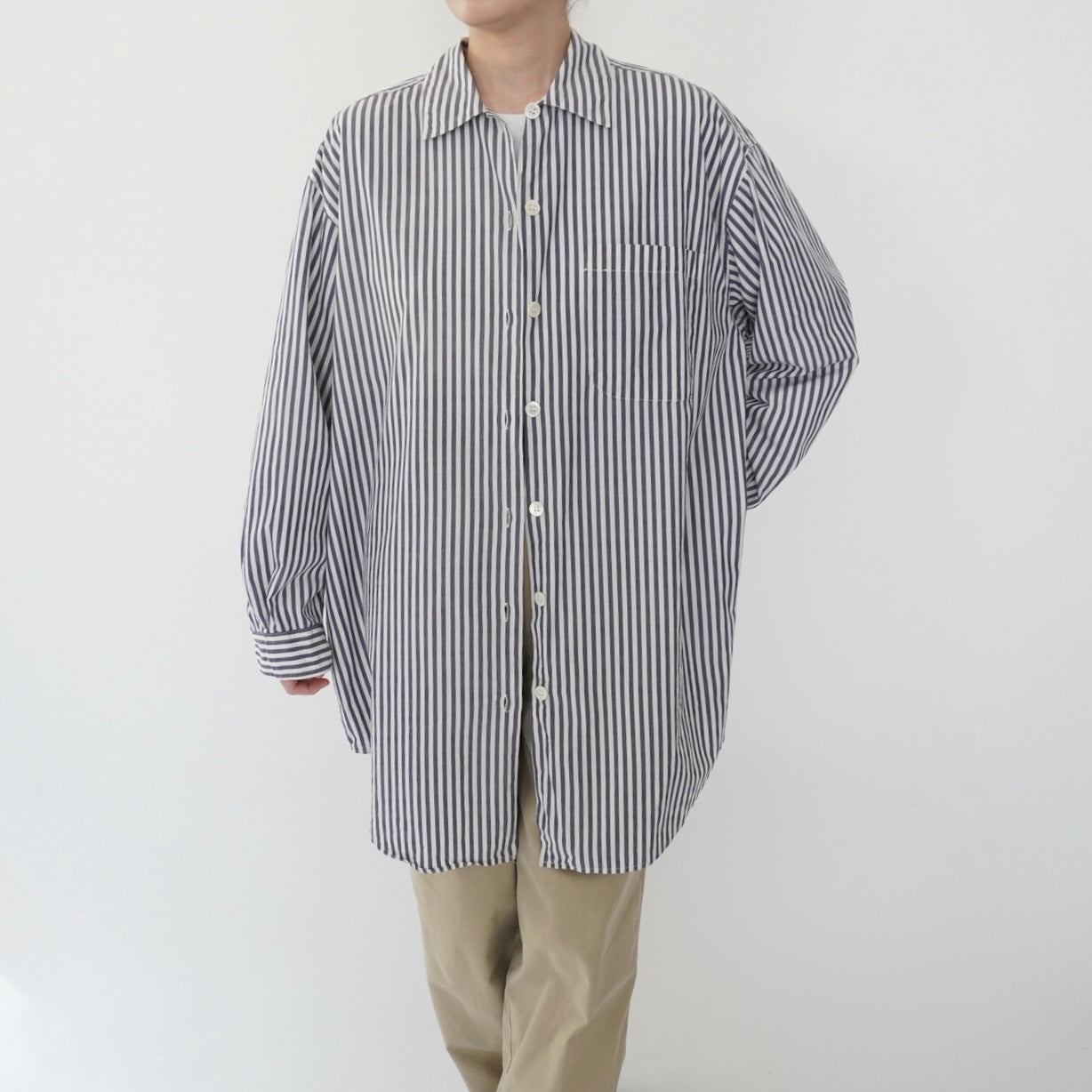 90s "GAP" Striped Long Cotton Shirt