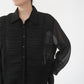 90s Sheer Pleats  Shirt