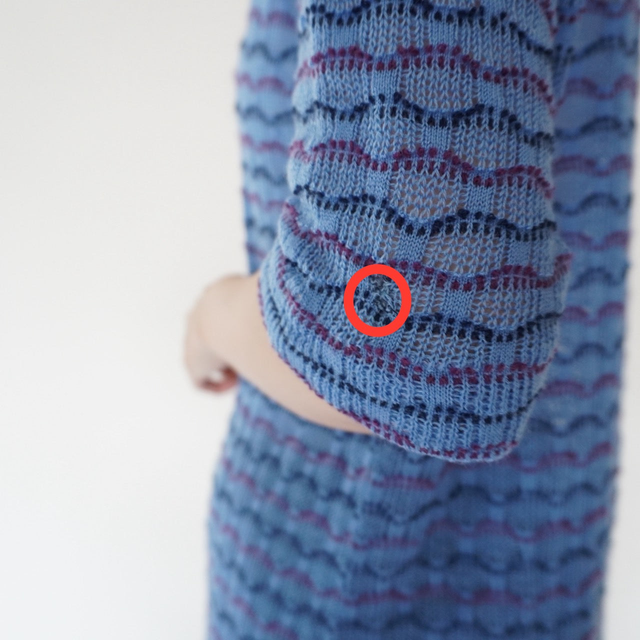 80s Blue Design Top