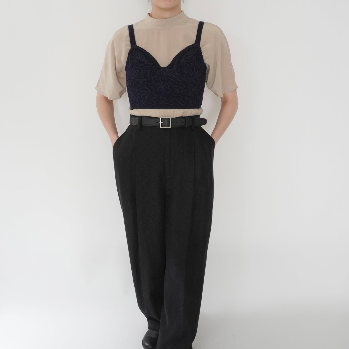 90s Embroidery Top Made in Italy
