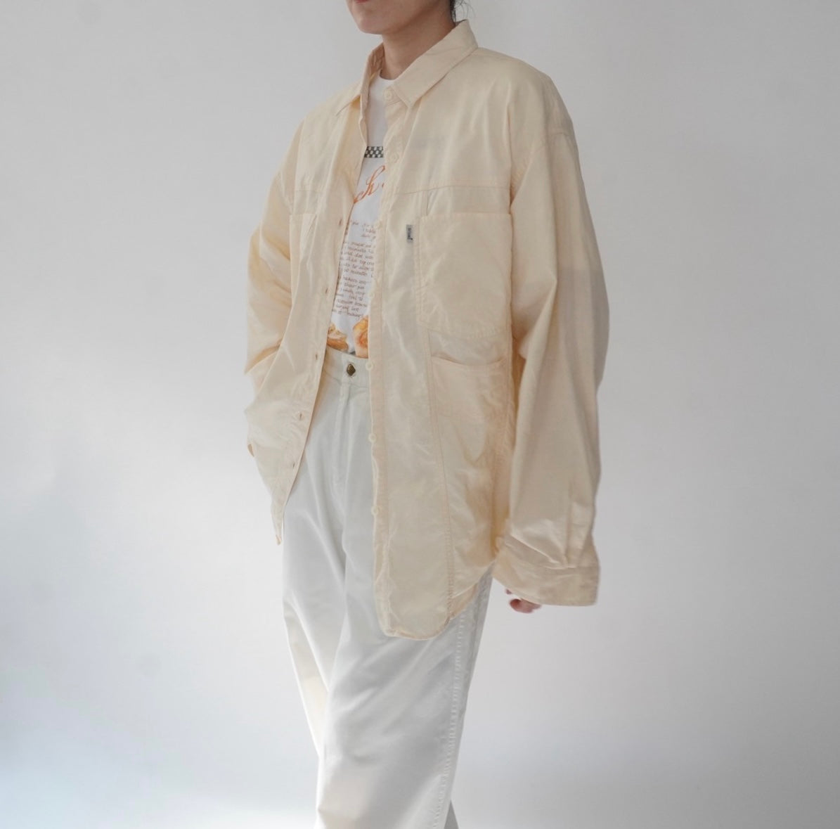 90s Ivory Cotton Shirt