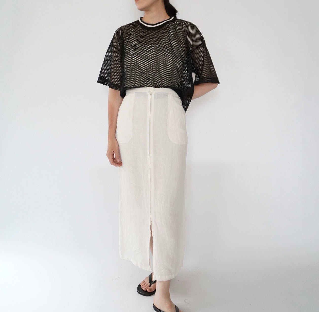 80s EURO Double Zip Design Skirt