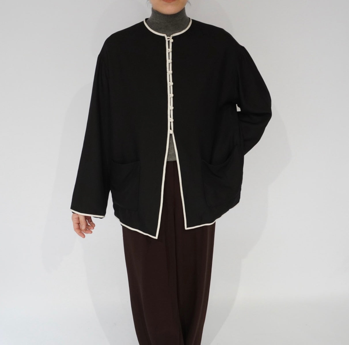 80s Design Silk Blouse,Jacket Made in USA