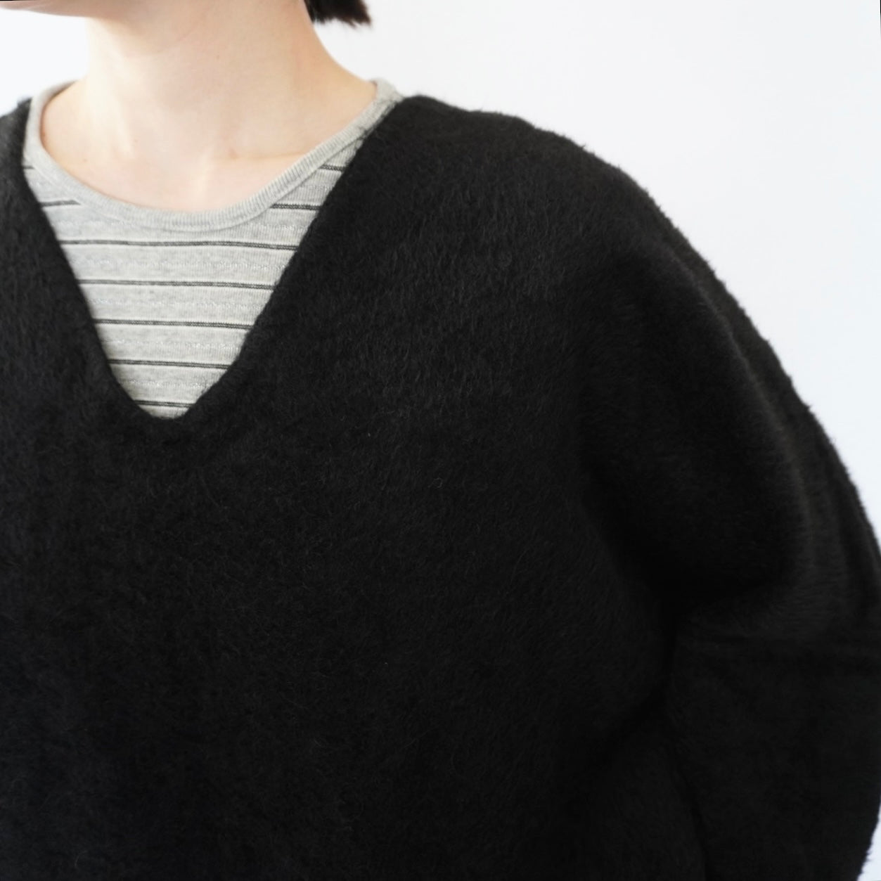 80s Black Fringe Top