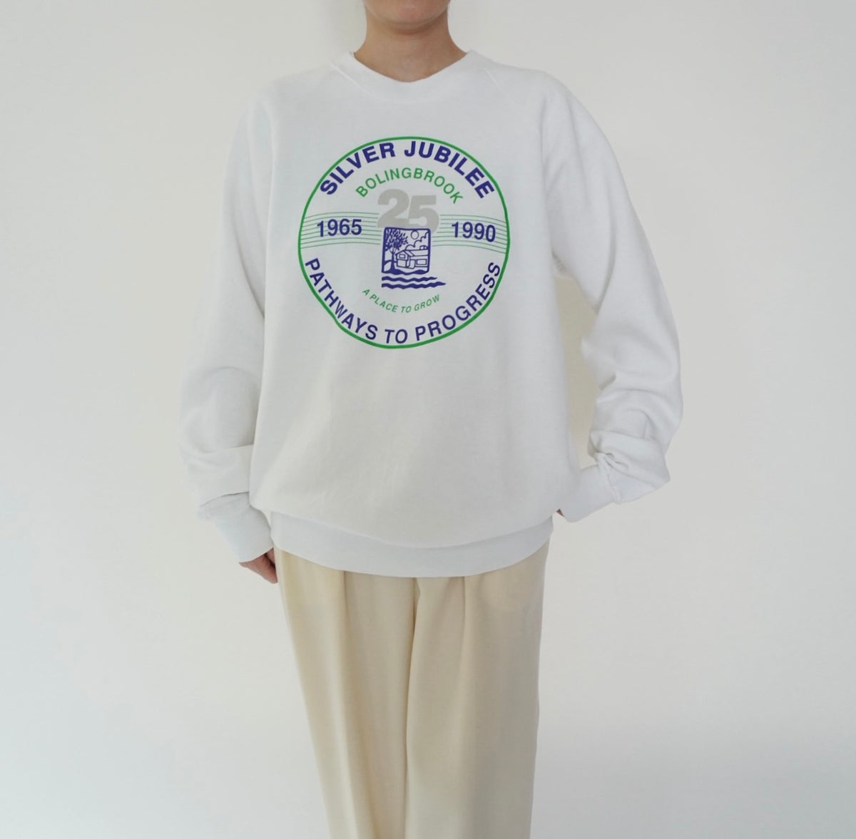 90s Printed Sweater Made in USA
