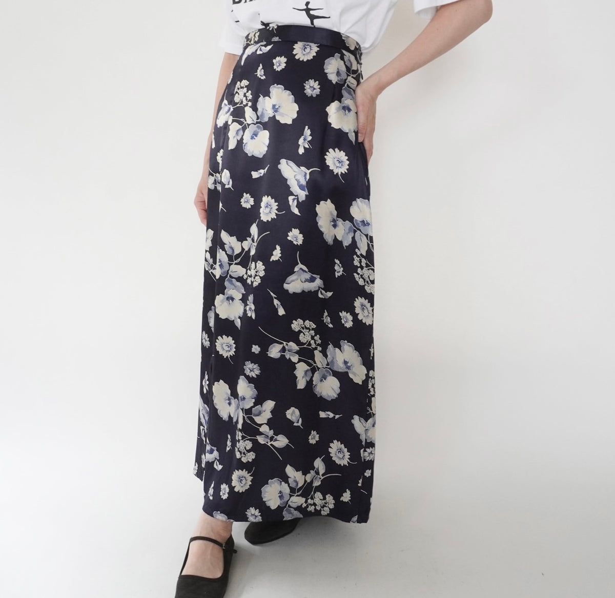 90s Floral Print Skirt