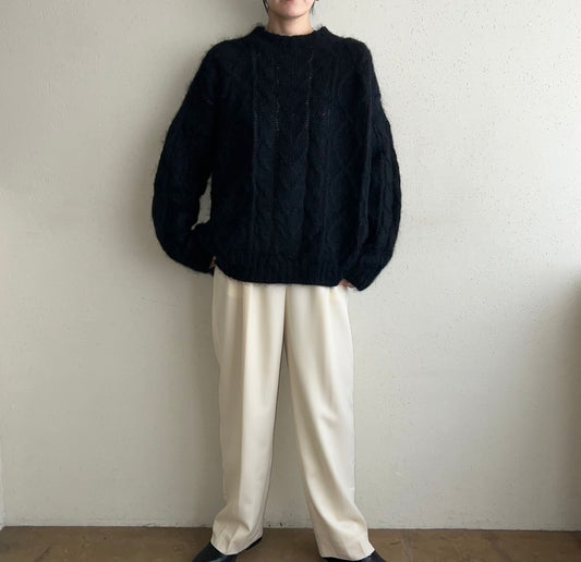 90s Black Mohair Knit