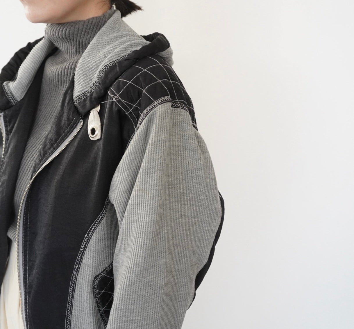 90s  Two Tone Design Light Jacket