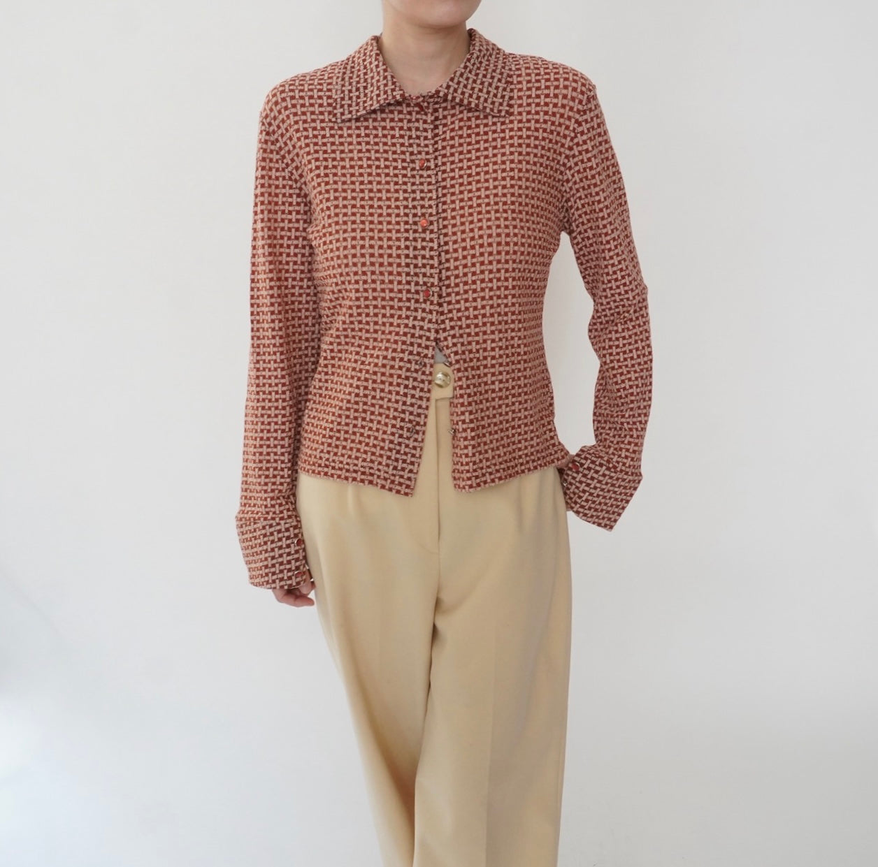 90s Pattern Shirt Made in USA