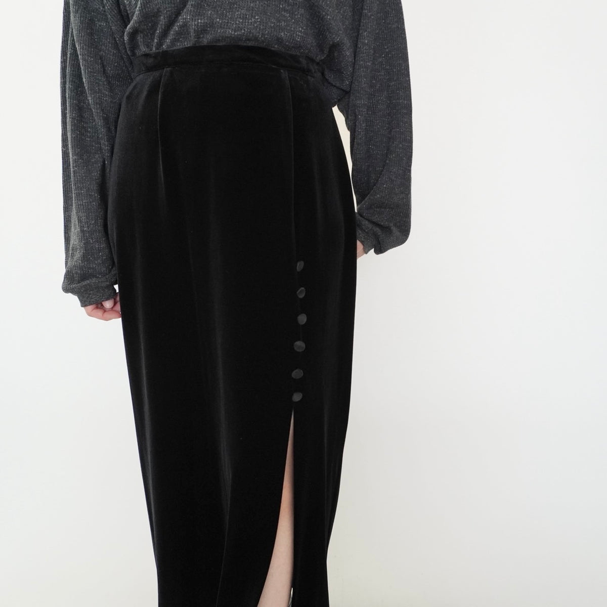 90s Design Velour Skirt
