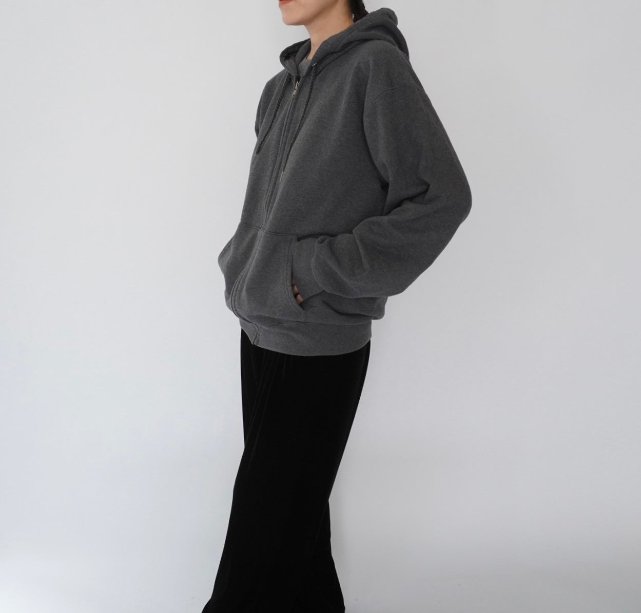 00s "Hanes" Zip up Hooded Sweater