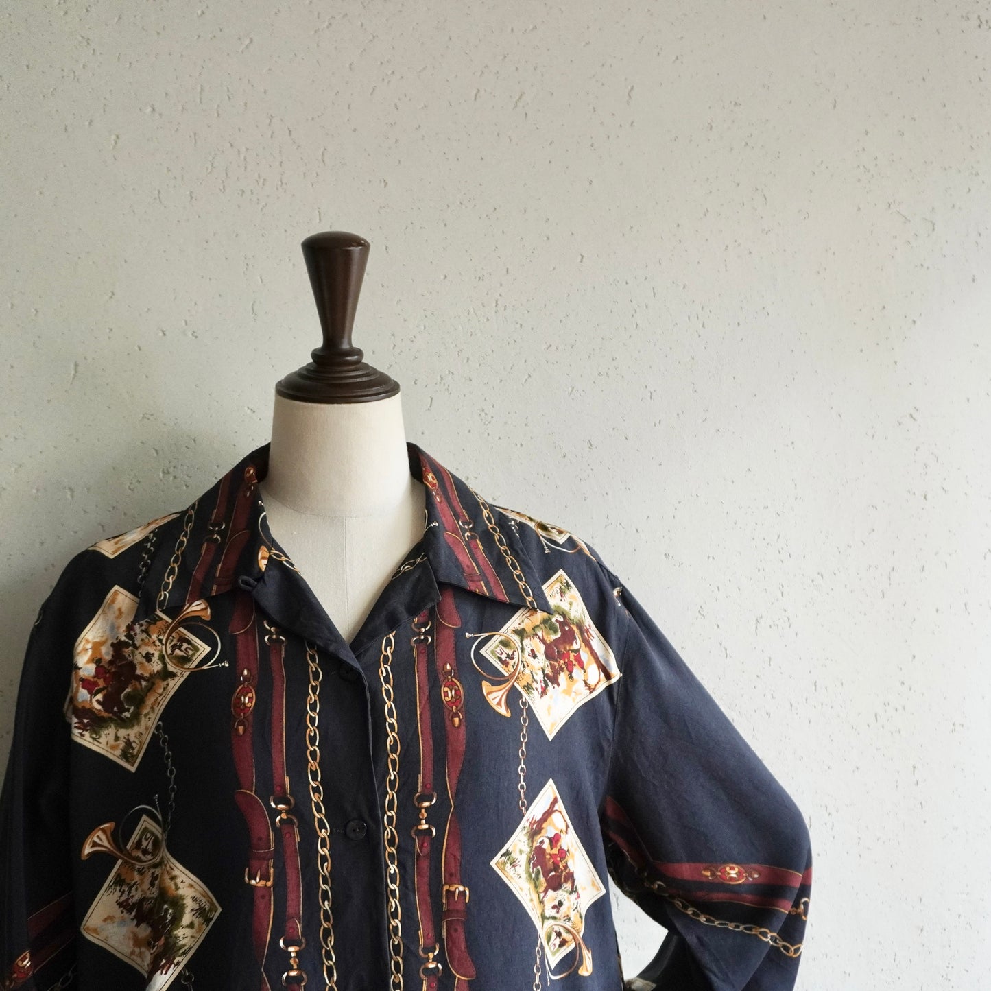 90s Printed Silk Shirt