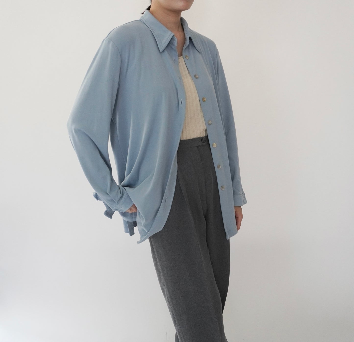 90s Light Blue Shirt Made in USA