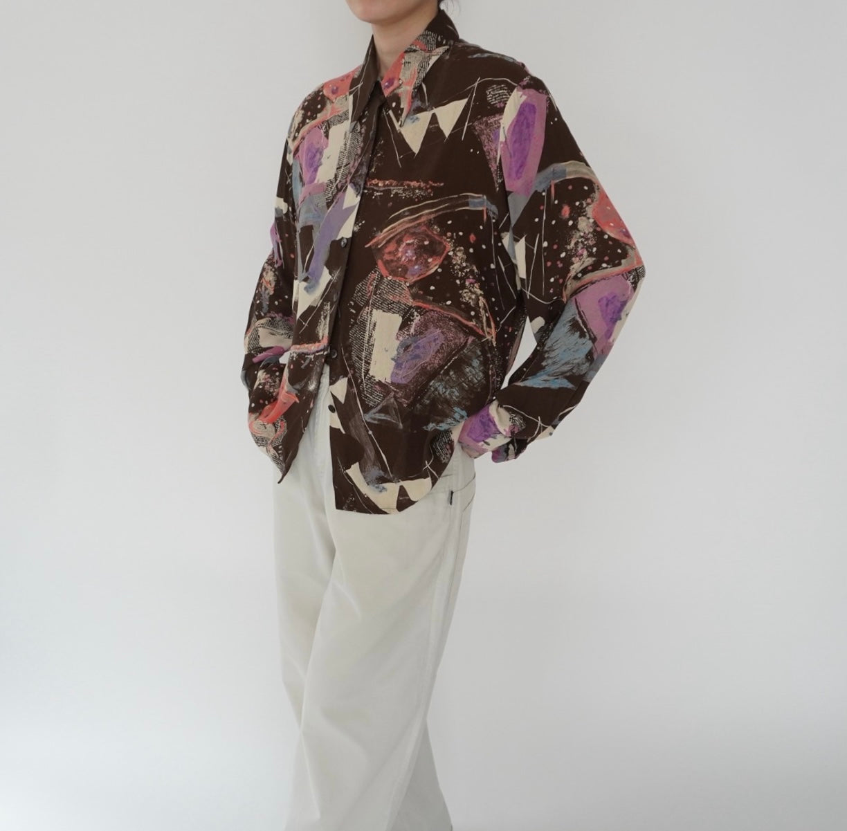 90s Rayon Printed Shirt