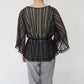 90s Sheer Lace Design Blouse
