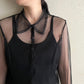 90s  Sheer Mesh Shirt