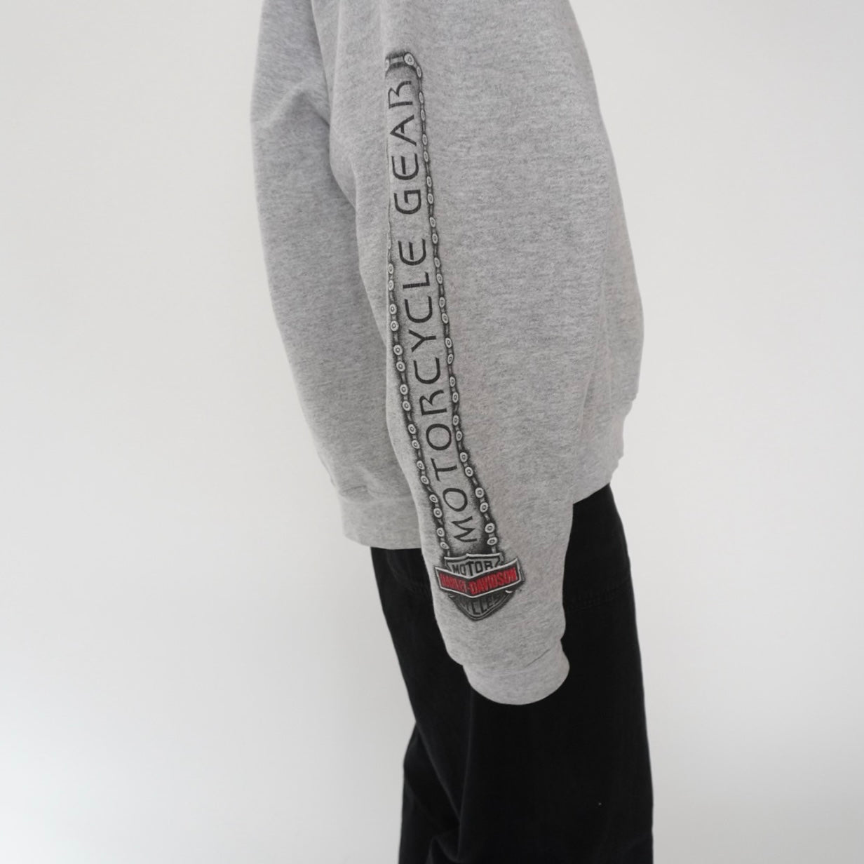 01s ”Harley-Davidson” Printed Sweater Made in USA