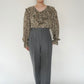 90s Flower Ruffle Blouse Made in USA