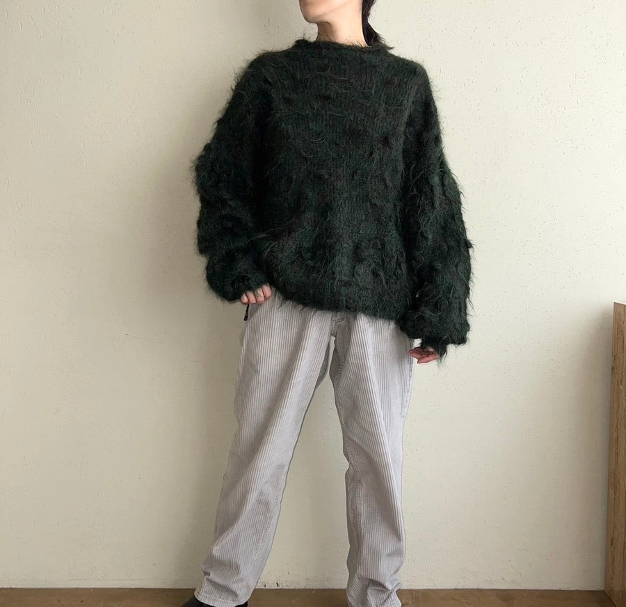 80s Design Green Knit