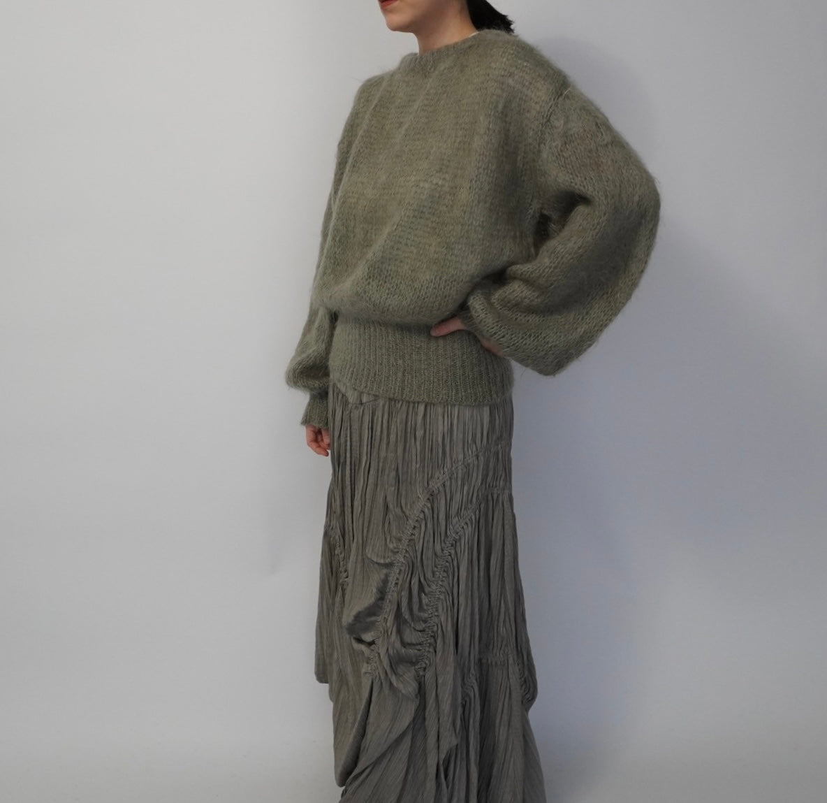 80s Sage Gray Knit