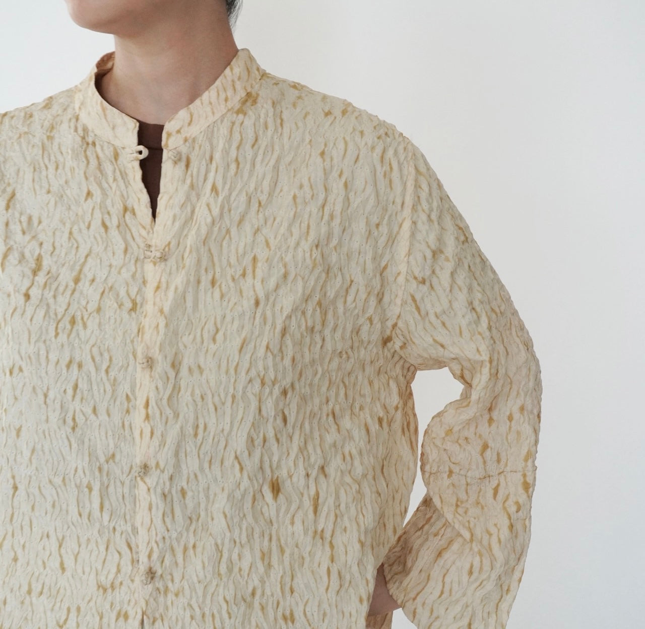 90s Pleated Silk Blouse