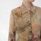90s Printed Sheer Shirt Made in USA