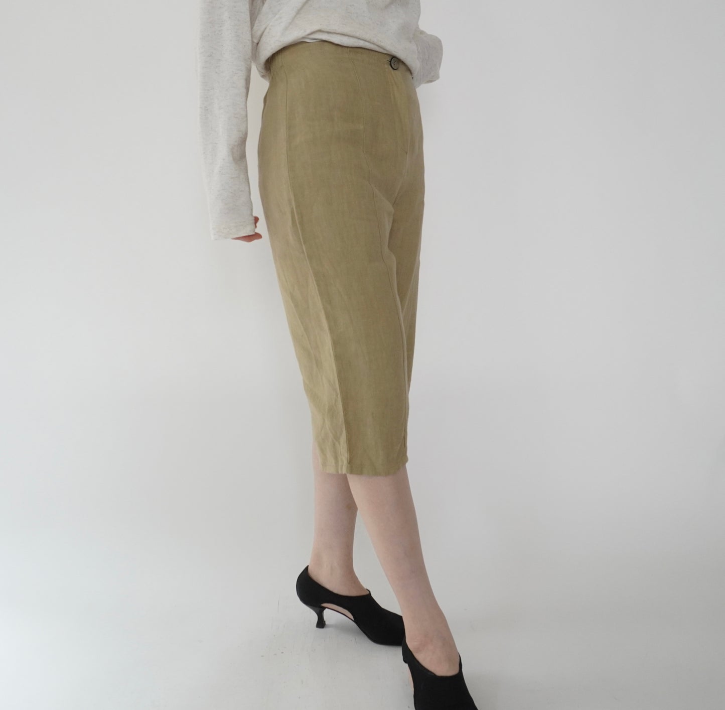 90s Linen Shorts Made in Italy