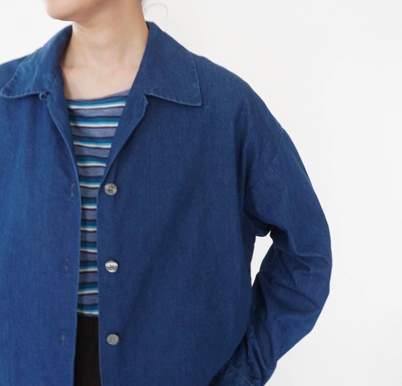 80s "ANNE KLEIN" Denim Shirt