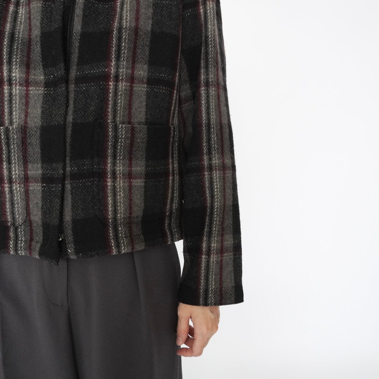 90s Wool Plaid Jacket