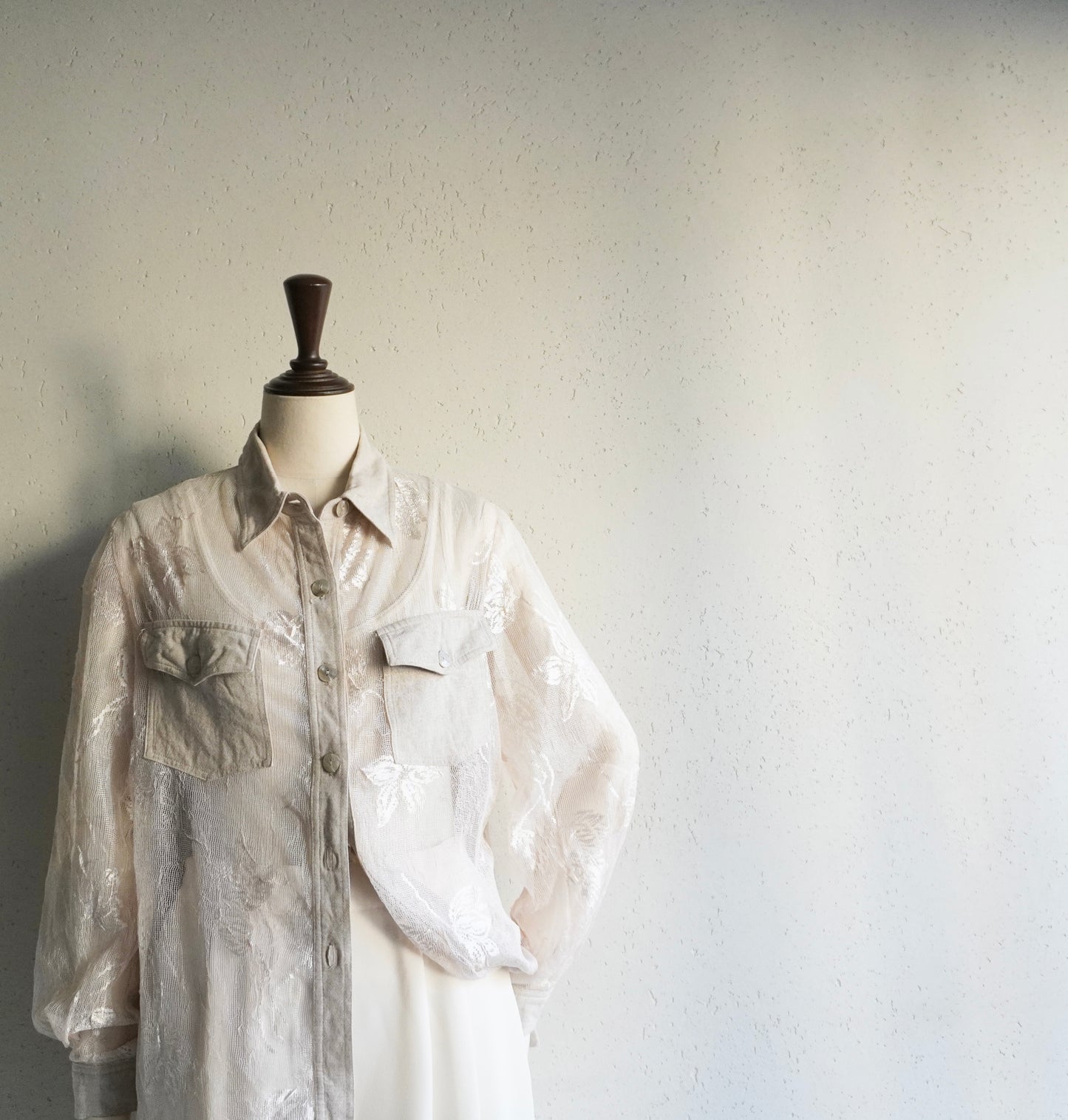 90s Lace Design Shirt Made in Canada