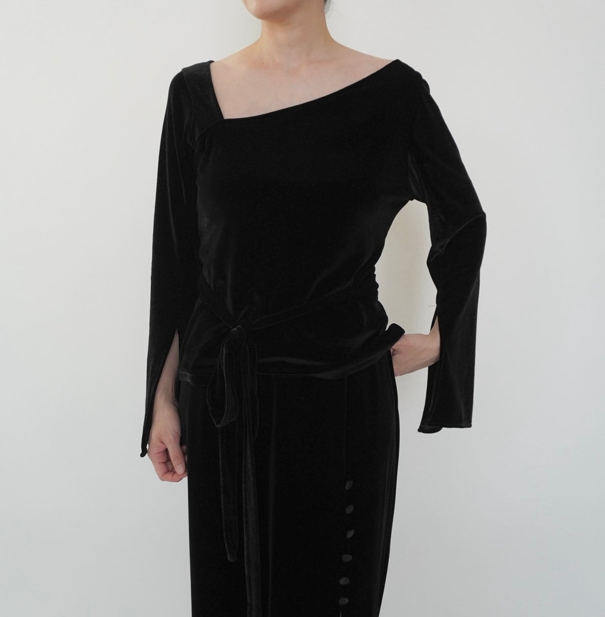 90s Velour Top Made in France