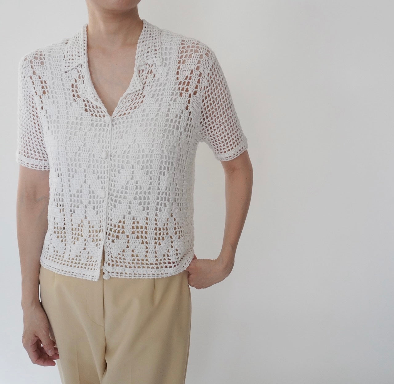 90s Crochet Shirt